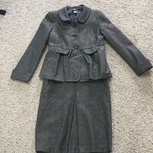 Jcrew dressy skirt suit with gold dust